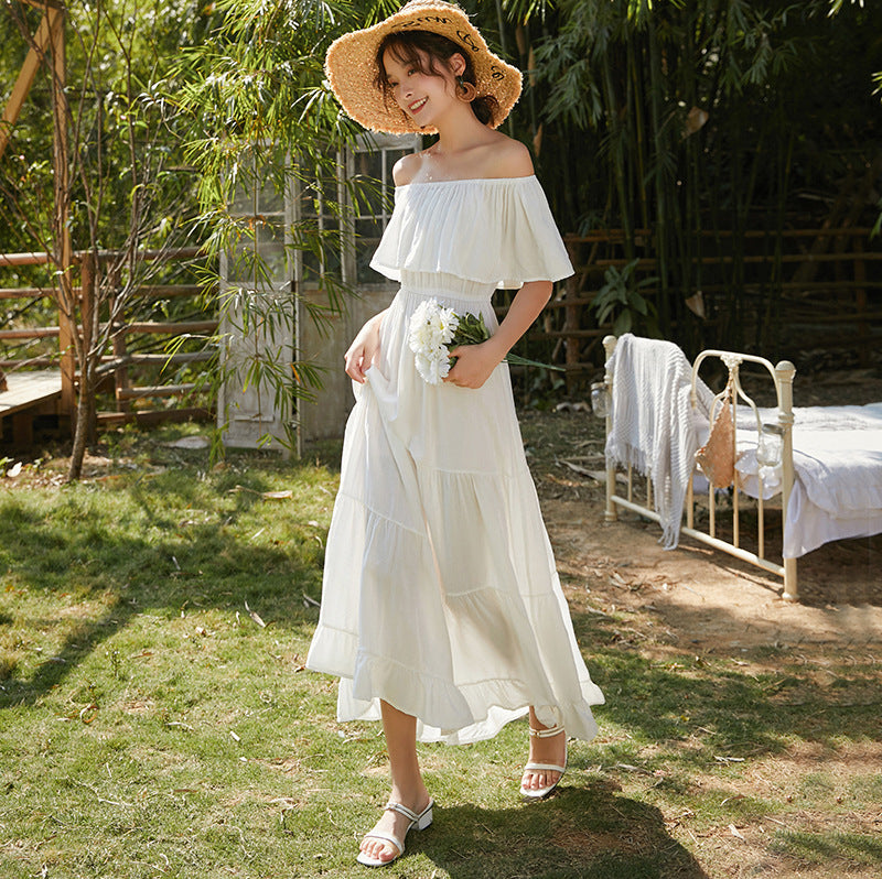 Shoulder Dress Thai New Bohemian Dress With Lean Meat Phuket Bali Beach Dress