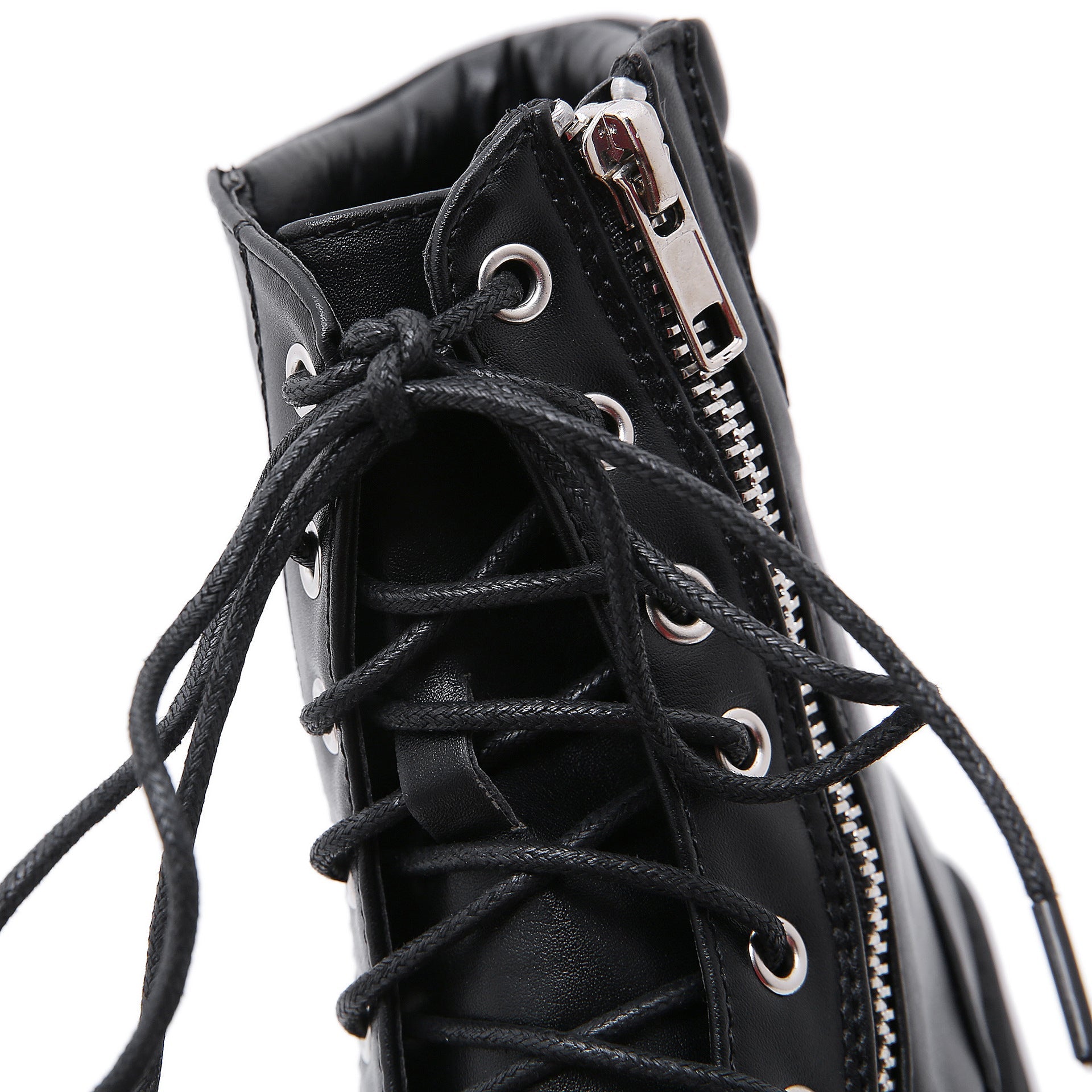 Large-Size Women's Shoes New Front With Thick-Sed Women's Boots Clubside Zipper High-Heeled Short Boots High Quality Shoes