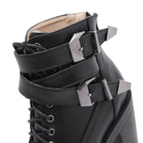 Large-Size New Strap Thick-Soled Waterproof Women's Shoes Thick High Heel Short Boots High Quality Shoes