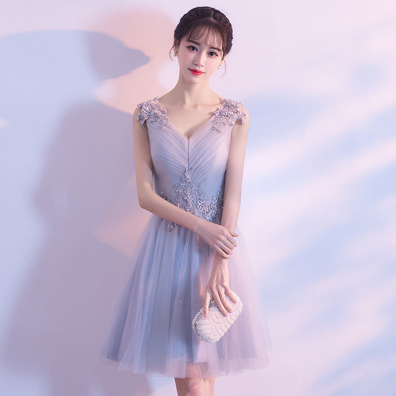 Evening Dress Dress Girl 2025 Spring New Banquet Fairy Temperament Student Bridesmaid Dress