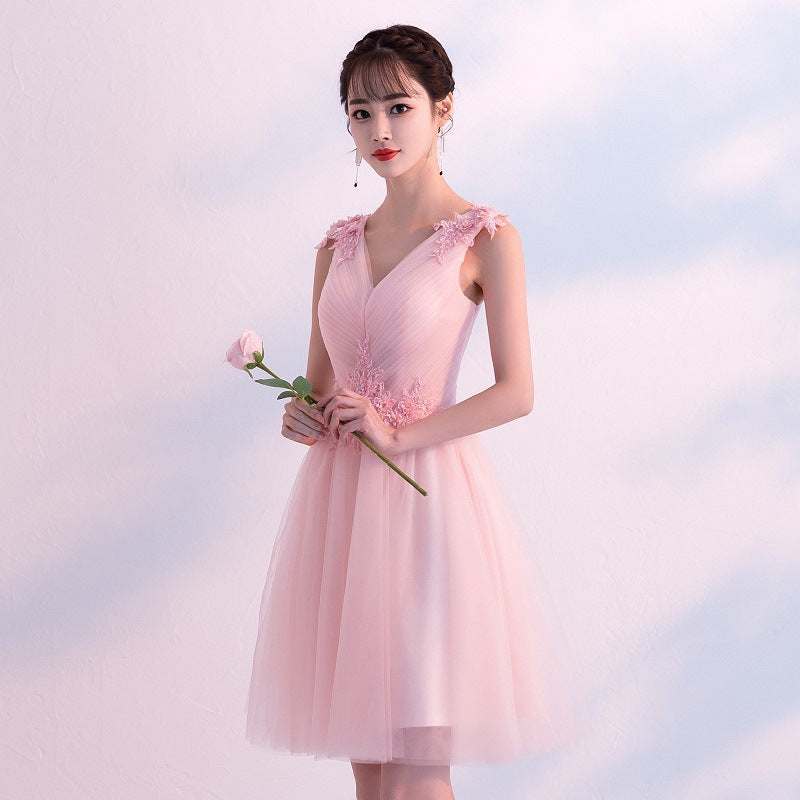 Evening Dress Dress Girl 2025 Spring New Banquet Fairy Temperament Student Bridesmaid Dress