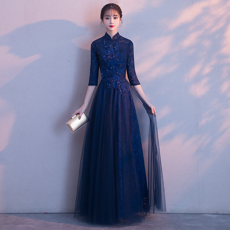 Evening Dress 2025 Spring New Moderator Elegant Atmosphere Princess Party Slimming Dress