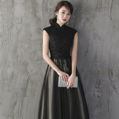 Evening Dress 2025 New Summer Temperament Banquet Hosts Annual Meeting Dress Elegant Dinner Temperament