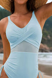 Ruched V-Neck One-Piece Swimwear DJPT
