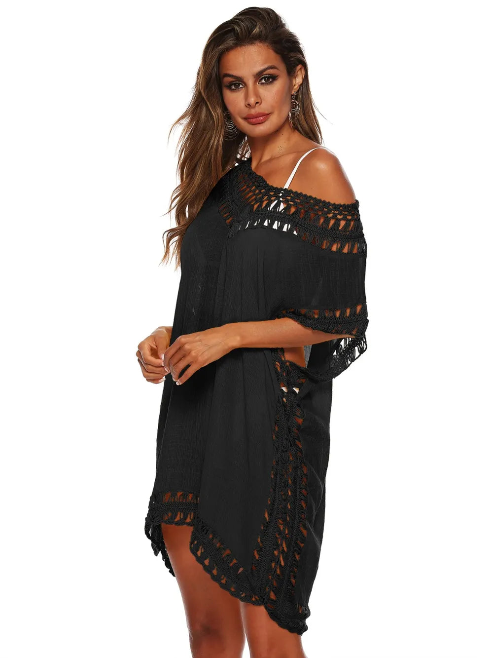 V-Neck Short Sleeve Cover-Up DJPT