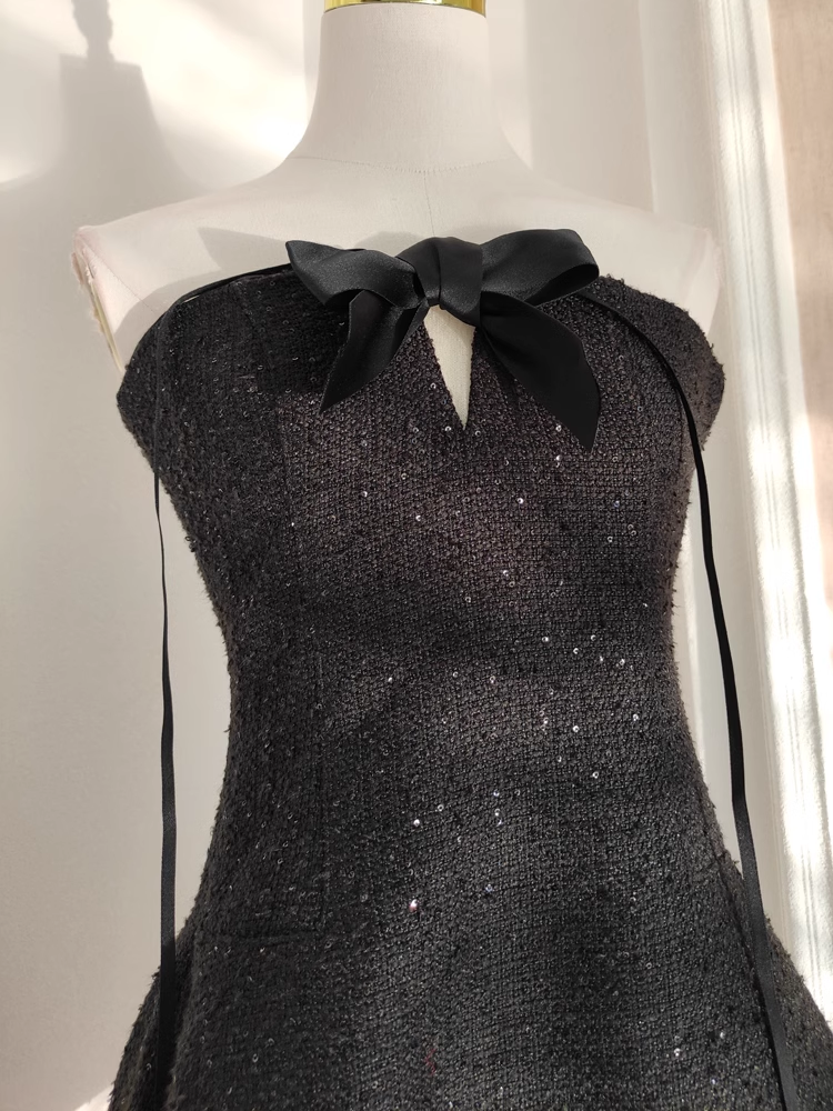 A line Halter Black Short Homecoming Dresses Little Black Birthday Outfits SD404