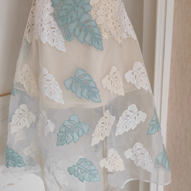 A line Ivory Blue Lace Party Dress Holiday Birthday Outfits For Women SD366