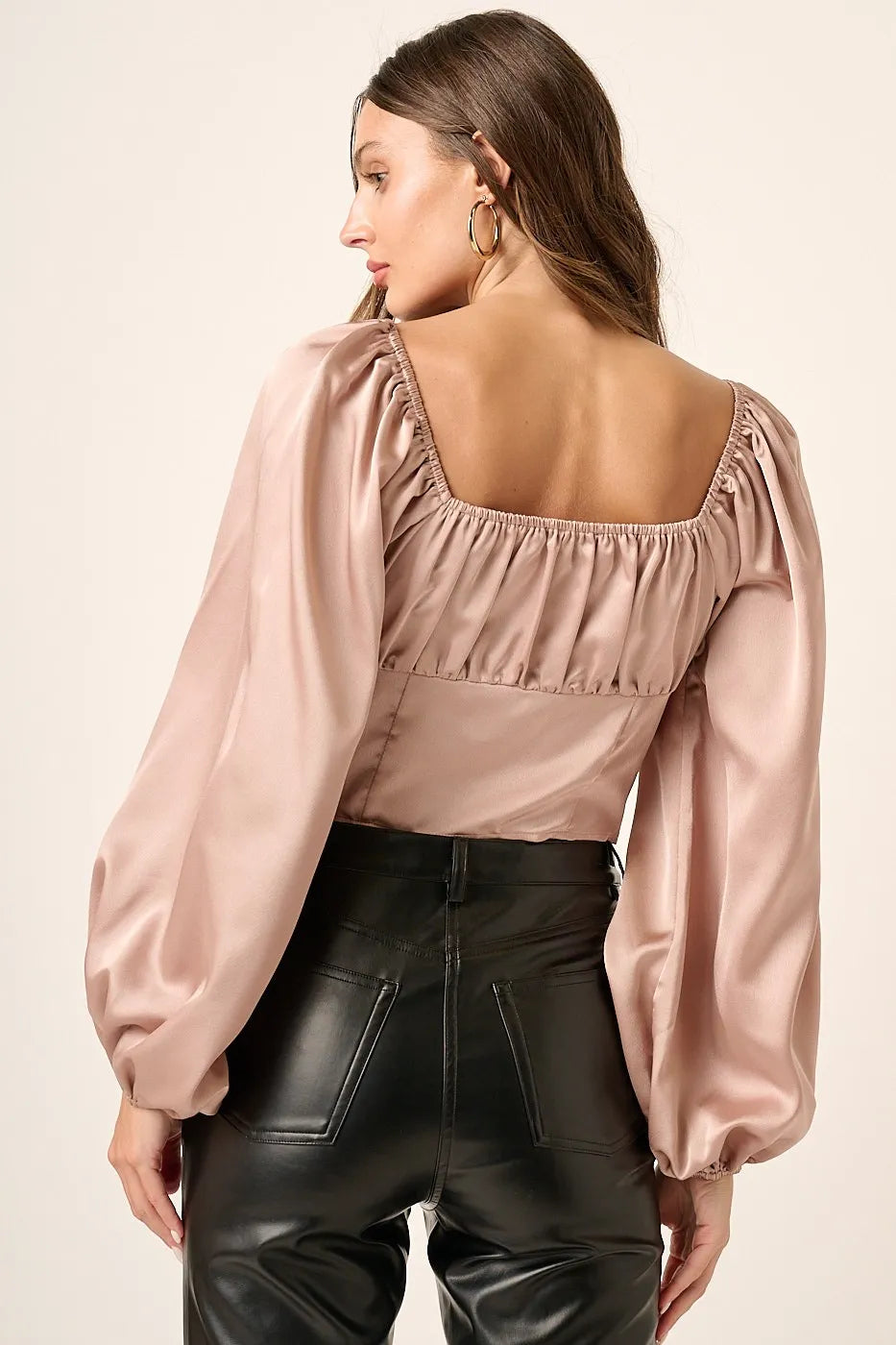 Satin Square Neck Blouse DJPT