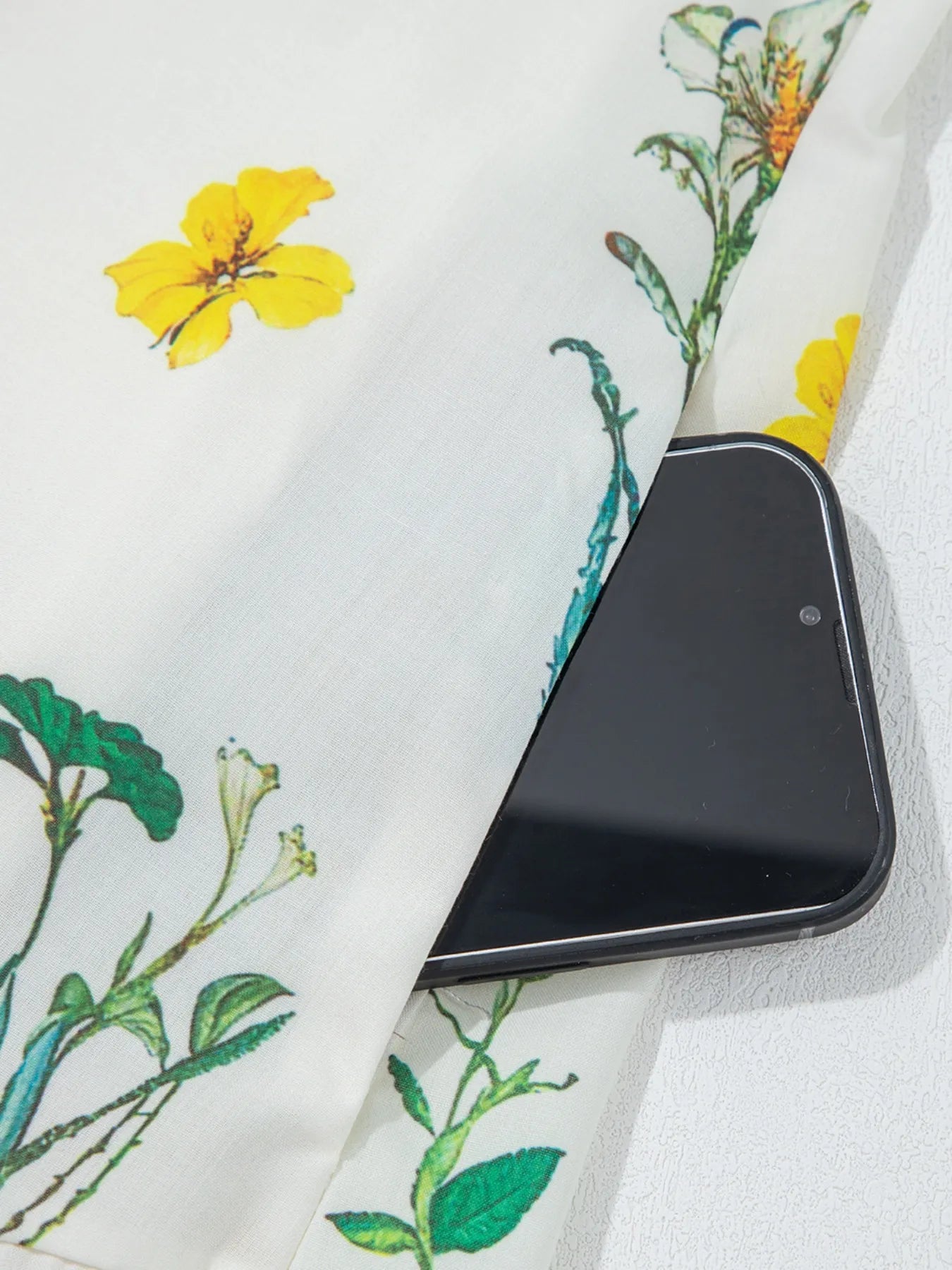 Print Notched Short Sleeve Dress DJPT