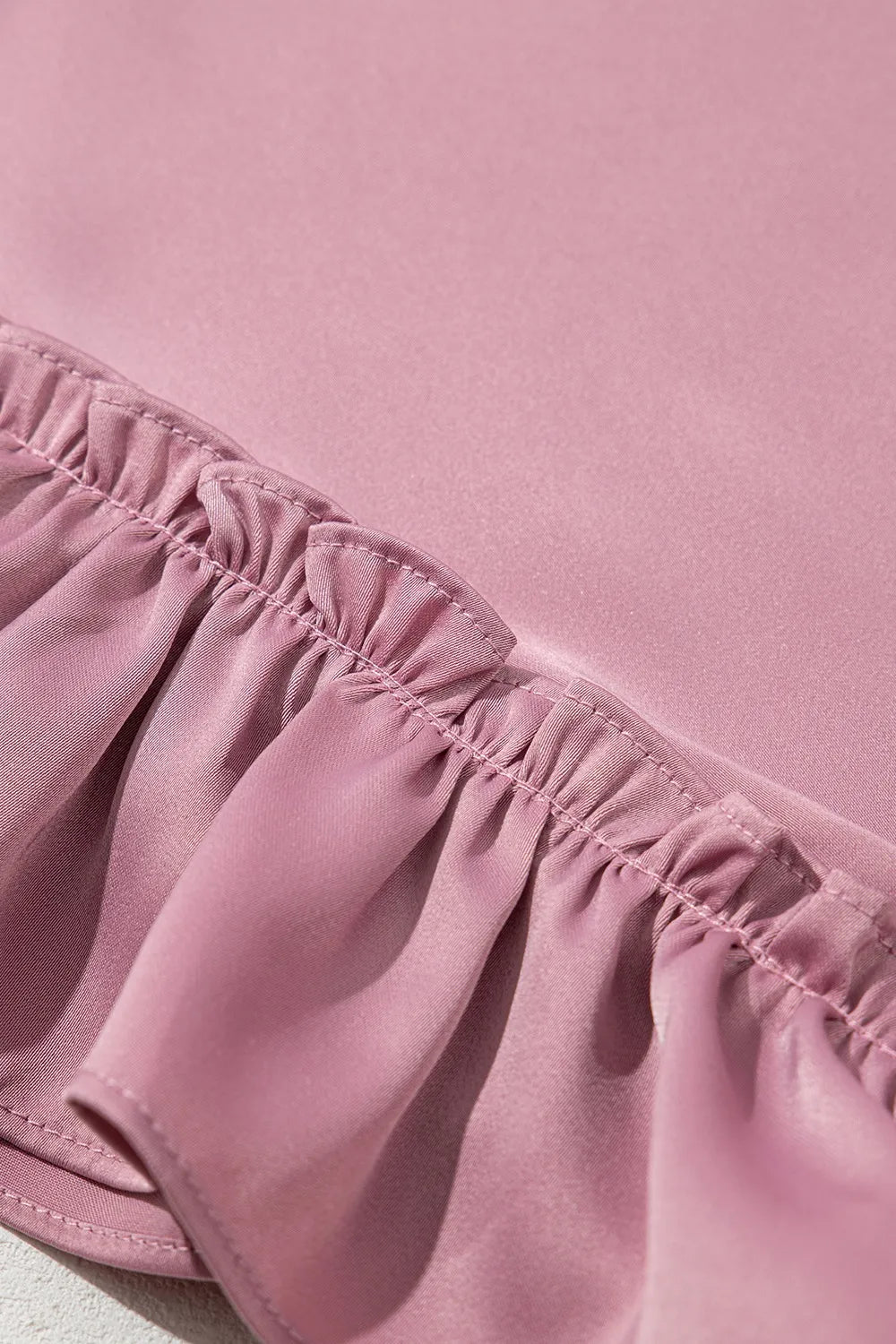 Satin Ruffle Sleeve Top DJPT