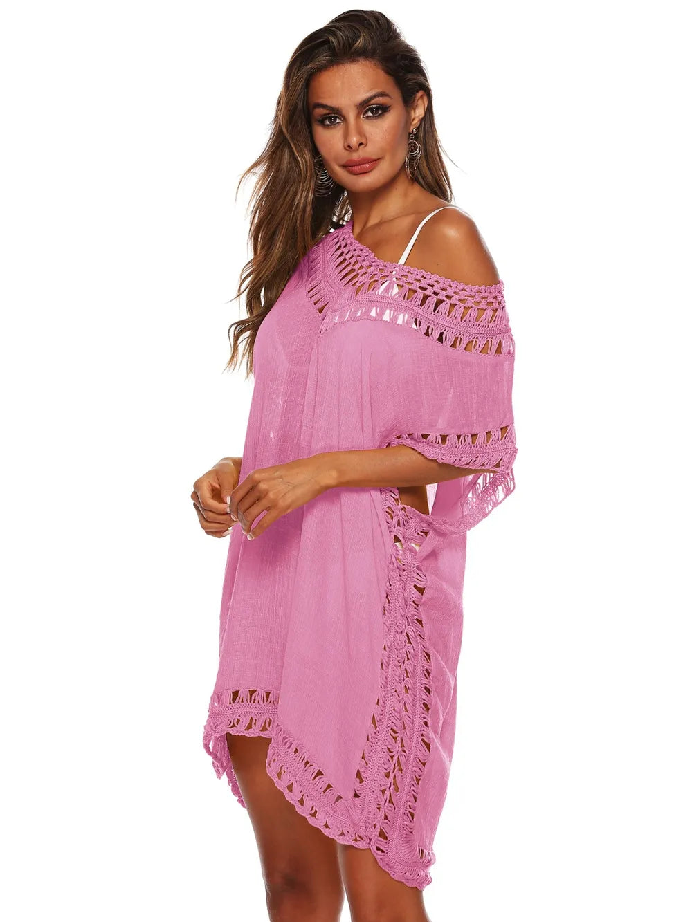 V-Neck Short Sleeve Cover-Up DJPT