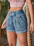 Detail High Rise Denim Shorts DJPT
