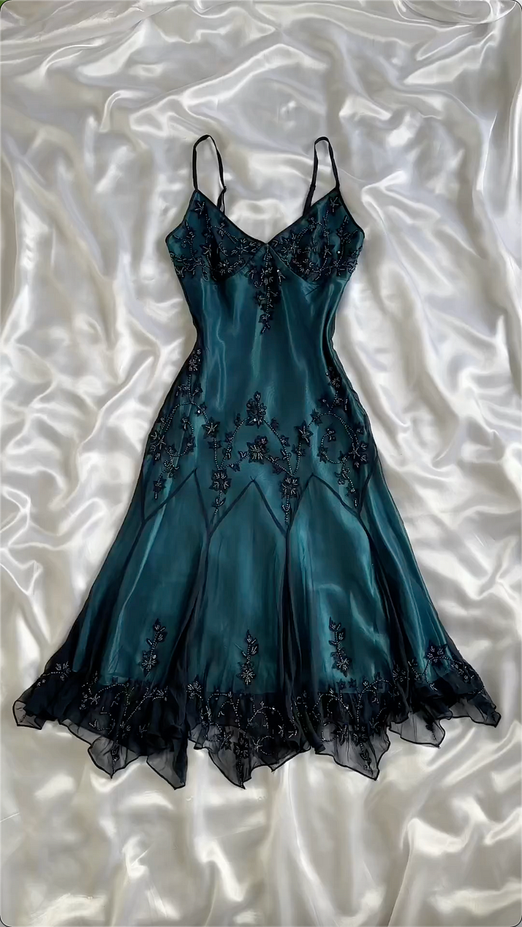 Mermaid Spaghetti Straps Floor Length Beads Evening Dress Prom Dresses SD1602 HZ0628