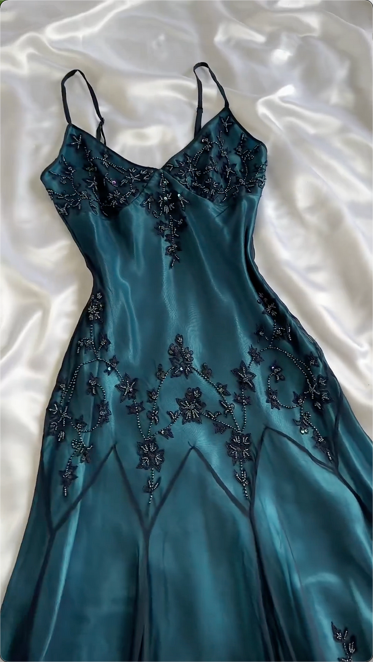 Mermaid Spaghetti Straps Floor Length Beads Evening Dress Prom Dresses SD1602 HZ0628