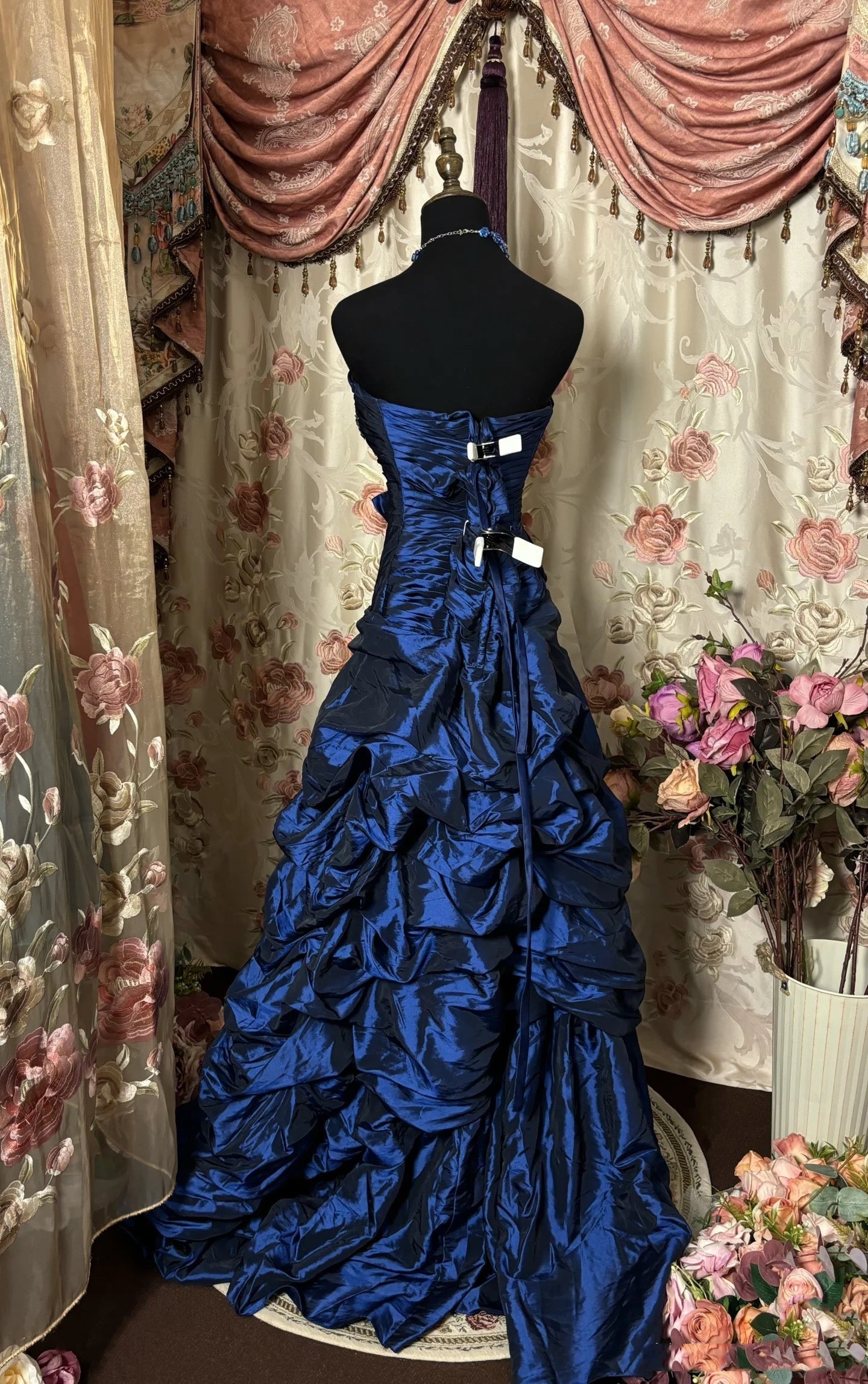 Style Ball Gown Sweetheart Prom Dresses Long Evening Gown Navy Blue Formal Party Dress HZ0628