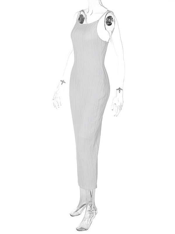 3D Line Backless Back Slit Bodycon Elegant Baby Shower Maternity Maxi Dress Maternity