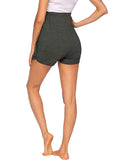 Solid Color Over The Belly Side Slits Pockets High Waisted Workout Cozy Pants Casual Maternity Shorts Maternity