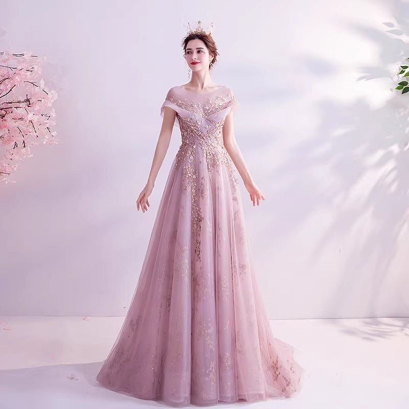 Evening Dress 2025 New Princess Bride Toasting Banquet Annual Engagement Wedding Dress