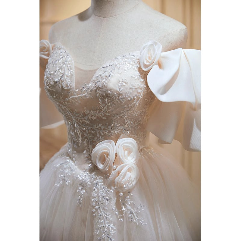 Party Party Fairy Faprecious Luxury High-End Short Wedding Dress Sweet Princess Dress Host Small Man
