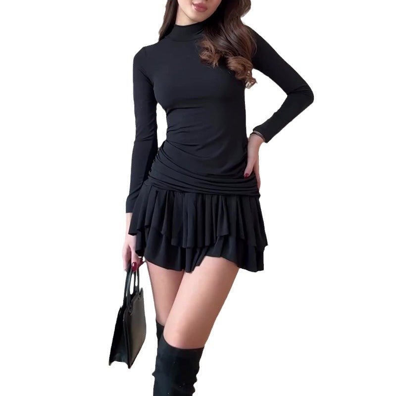 Folds Slimmed Super Short Sexy Goddess 2024 Spring Dress