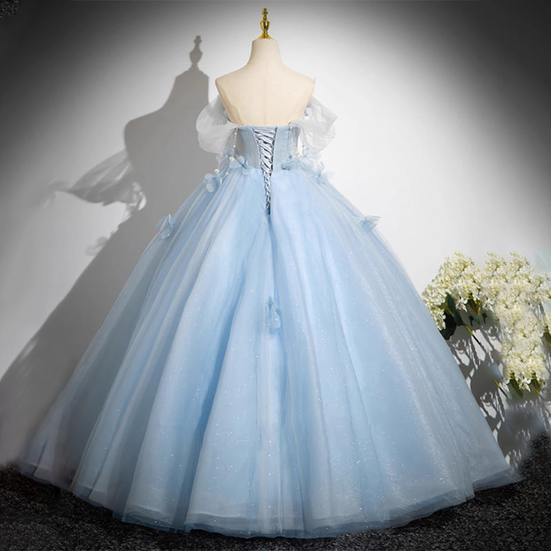Evening Dress Female Banquet Temperament 2025 New High-End Senior Host Art Examination Voice Dress