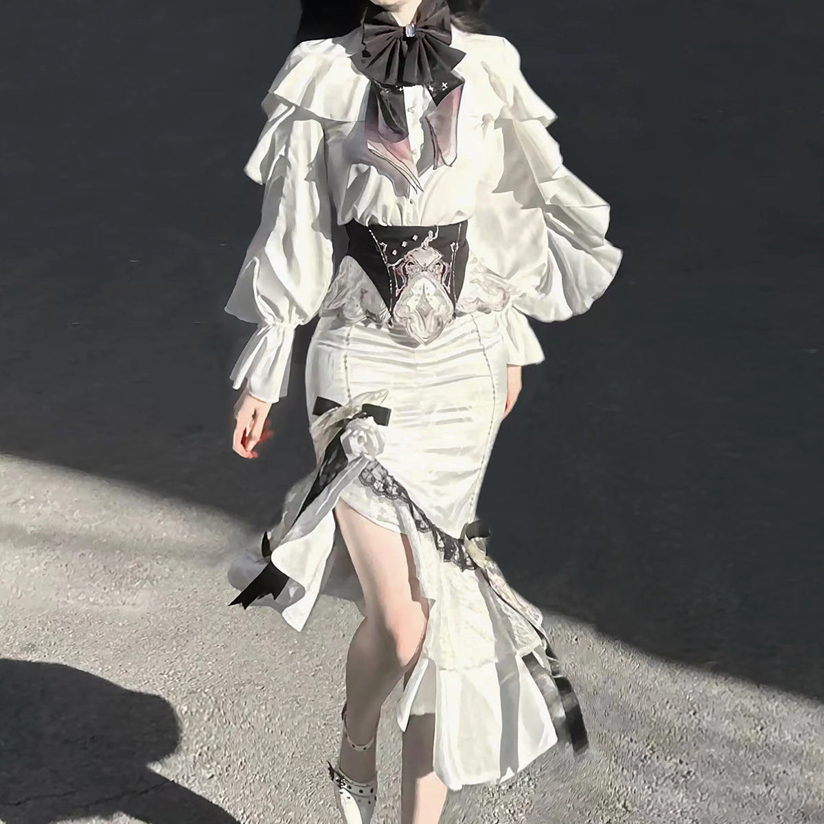 Teased Original Ring Door Lolita Girl Lolita Waist Cover Dress Dress Short Skirt Sweet Suit 7173
