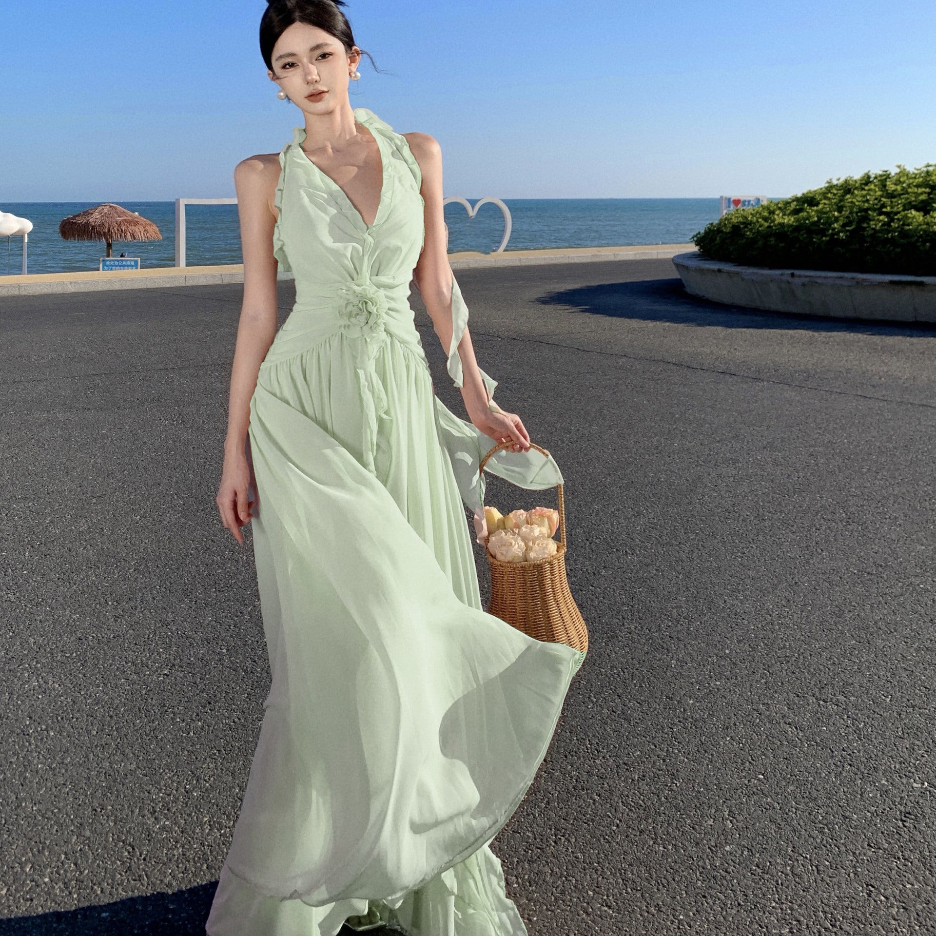 Dress Women's Summer Seaside Holiday Super Fairy Dew Back Dress Bohemian Dress Skirt Ambiance