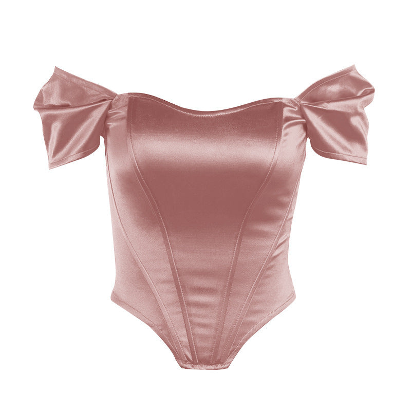 Shoulder Fish Bone Gird Bomography Tsets In Niche Design Fashion Vest DJPT