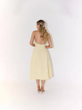 Summer Women's New Temperament Hanging Neck Solid Color Elegant Sexy Dress