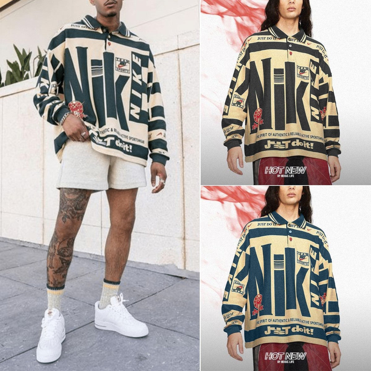 Summer New Men's Fashion Shirt Men's Long-Sleeved Jacket Men's Polo Shirt DJPT