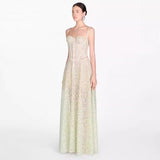 2025 Summer Lace Splicing Hollow Open Fork Slings Tsets Dress Woman