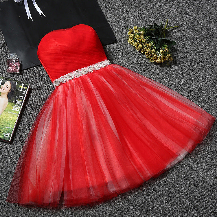 Dresses 2025 New Birthday Short Dresses Sister Group Dinner Party Host Show Dress