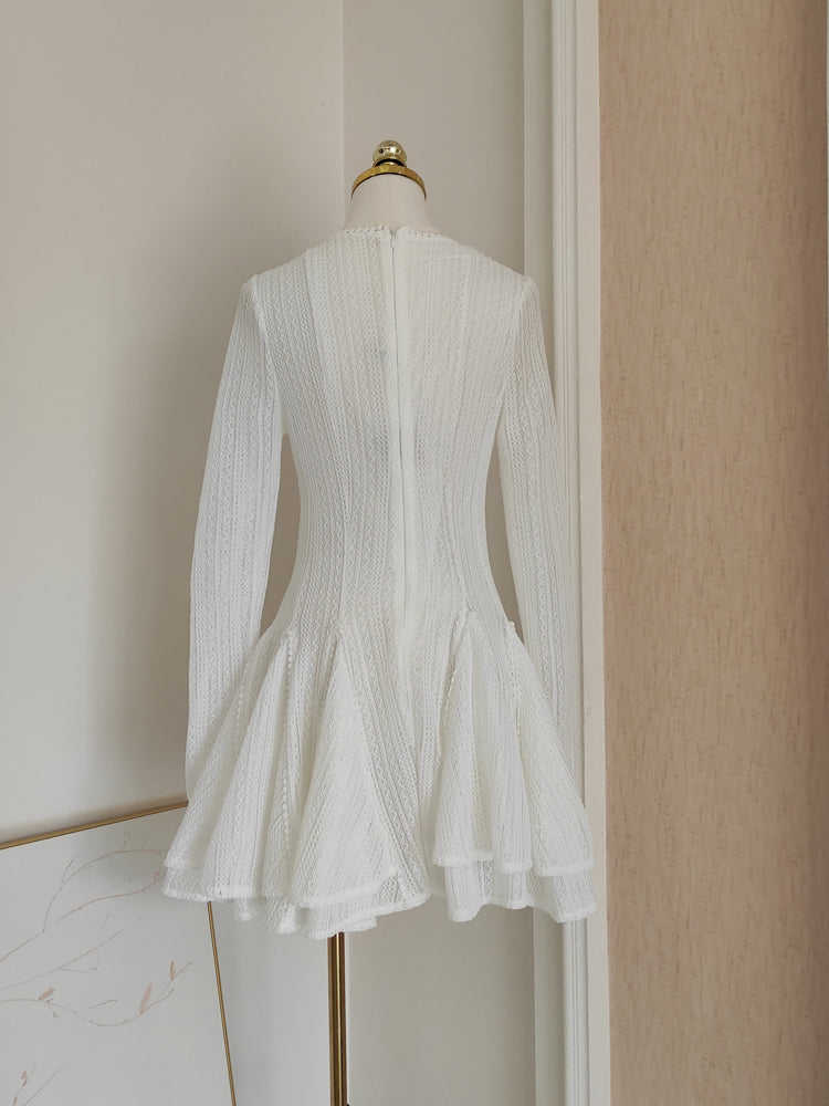 A line Scoop Neckline White Holiday Dress Travel Vacation Dresses Short Birthday Dress SD1256