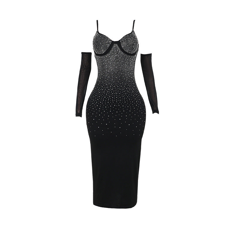 Temperament Small Sling Sleeve Dress Woman Sexy Babes Dress DJPT
