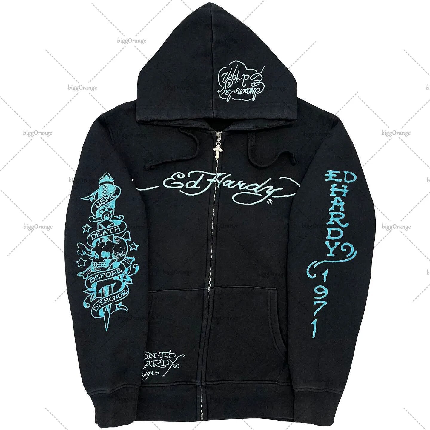 2025 New Direct Selling Retro Gothic Hop Long-Sleeved 3D Sweaty Loose Hooded Sport DJPT