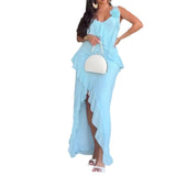 2024 Lace Dress Body Sling With Irregular Opening Long Dress Girl