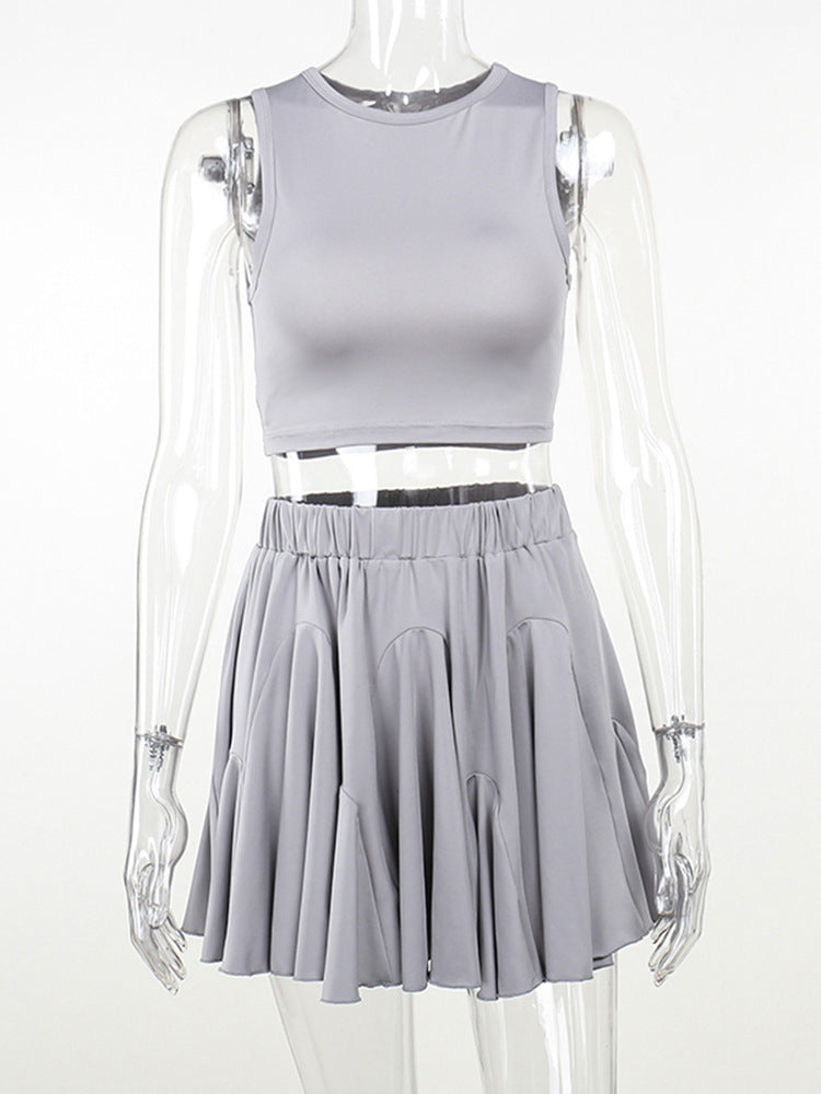 Holiday Style Sexy Bare Back Vest Casual Dress Casual Suit 2025Ins Summer New Women's Clothing DJPT