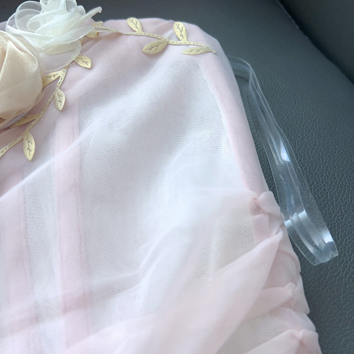 New Romantic Flowers Decorated With Fish Bone Thoracic Coat With Lotus Leaves Side Boiling Fish Tail Half Skirt Set