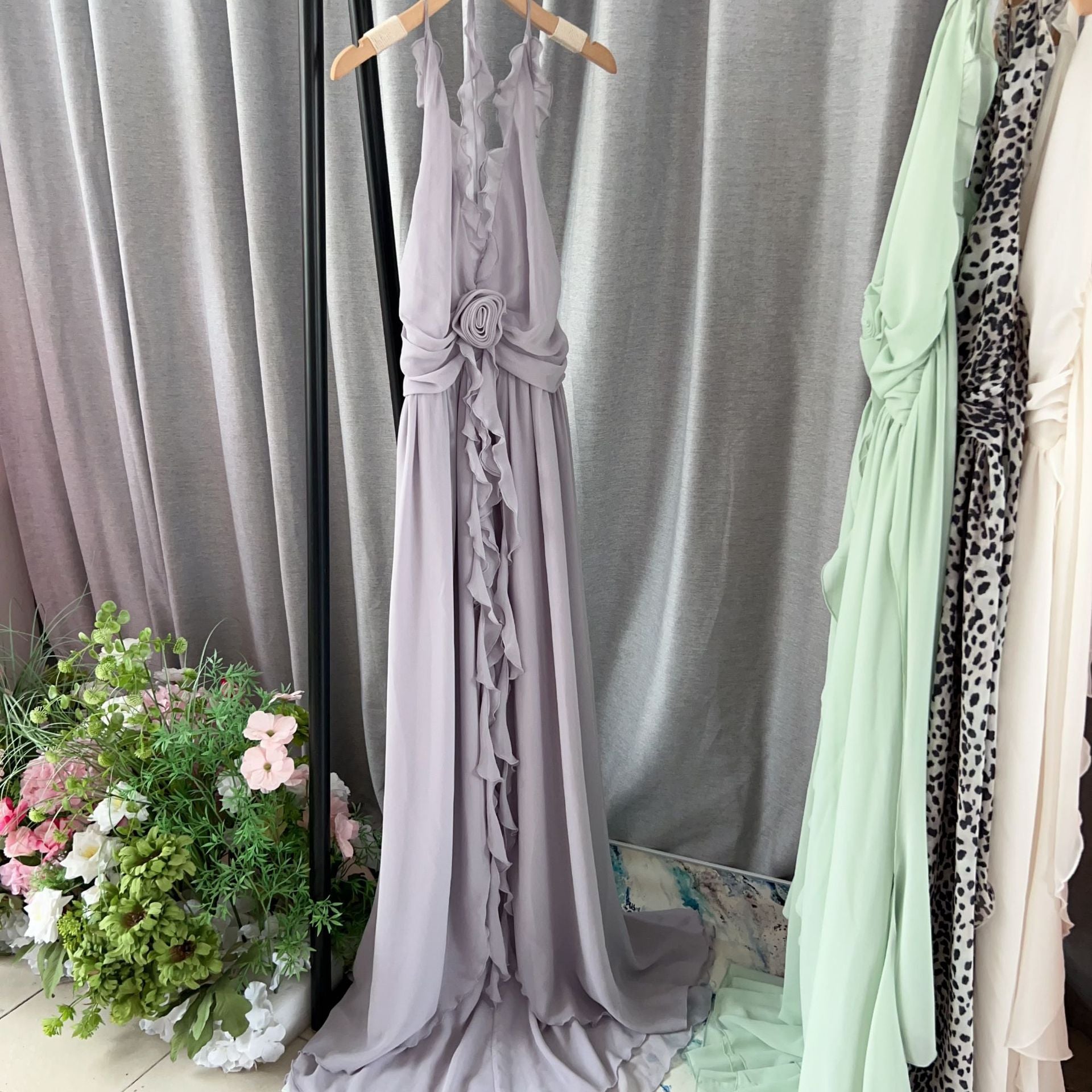 Oil/8 Colors 2025 Elegant Hanging Neck-Luck Holiday Flowers Unique Special Beach Dress