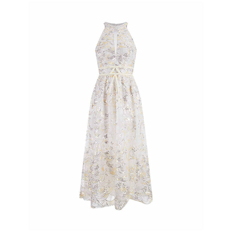 Xiaotong Star Of The Same 23 New Chen Beads Embroidery Dress Design Birthday Party Highlight Dress