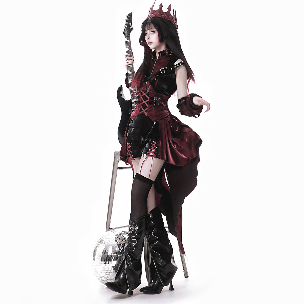 Jam Original Chief Assassin Lolita Girl Lolita Sleeve Sleeve Backs Shorts Set 7195