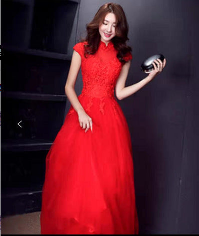 Evening Dress 2025 New Summer Temperament Banquet Hosts Annual Meeting Dress Elegant Dinner Temperament