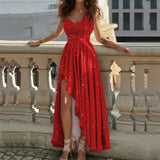 Women's Dress 2025 New Temperament Slanted Shoulders High-Waisted Long Loose Irregular Evening Dress DJPT