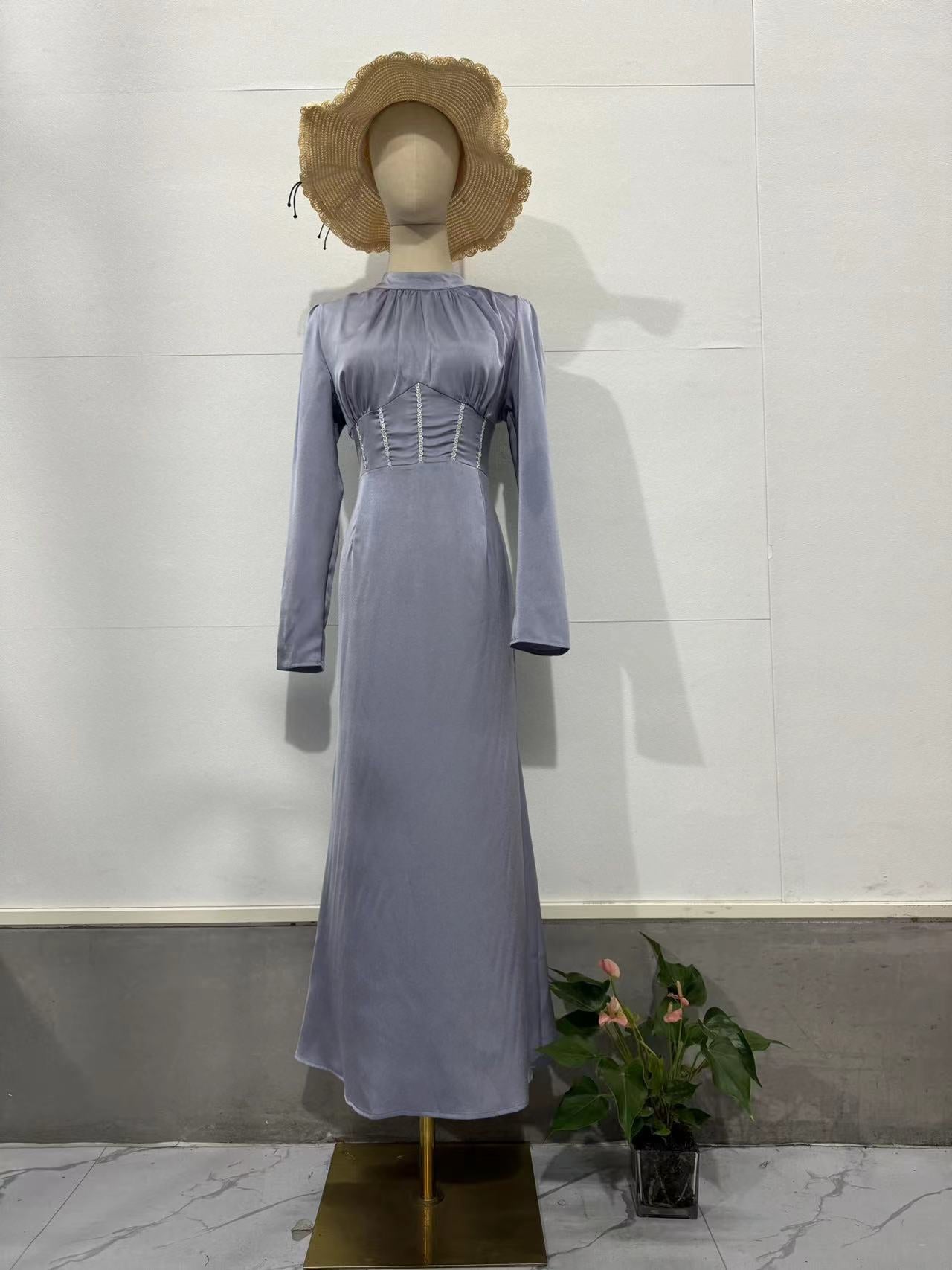 Spring Cundress Long Sleeves And Flaws With Irregular Long Dress Dress Woman