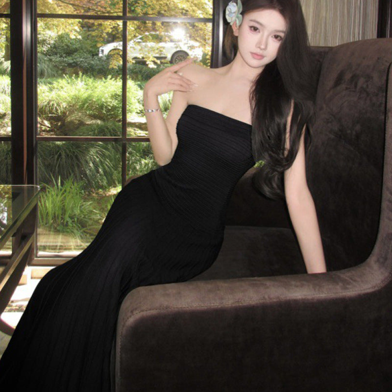 Body-High-Senior Corsenior Knitted Long Dress Senior Feel Seaside Holiday Dress Woman