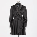 Temperament High Sense Bonded Skirt Women's Dresses Spring 2025 New Collared And Solid-Colored Shirt Skirt