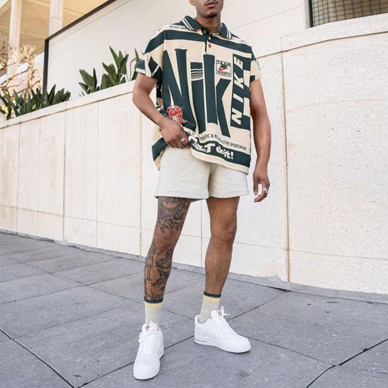 Summer New Men's Fashion Shirt Men's Long-Sleeved Jacket Men's Polo Shirt DJPT