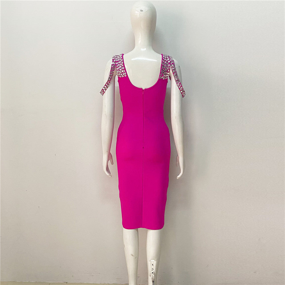 New Sexy Suspension Slamaded Dresses With Sleeveless Dresses For Party Banquet