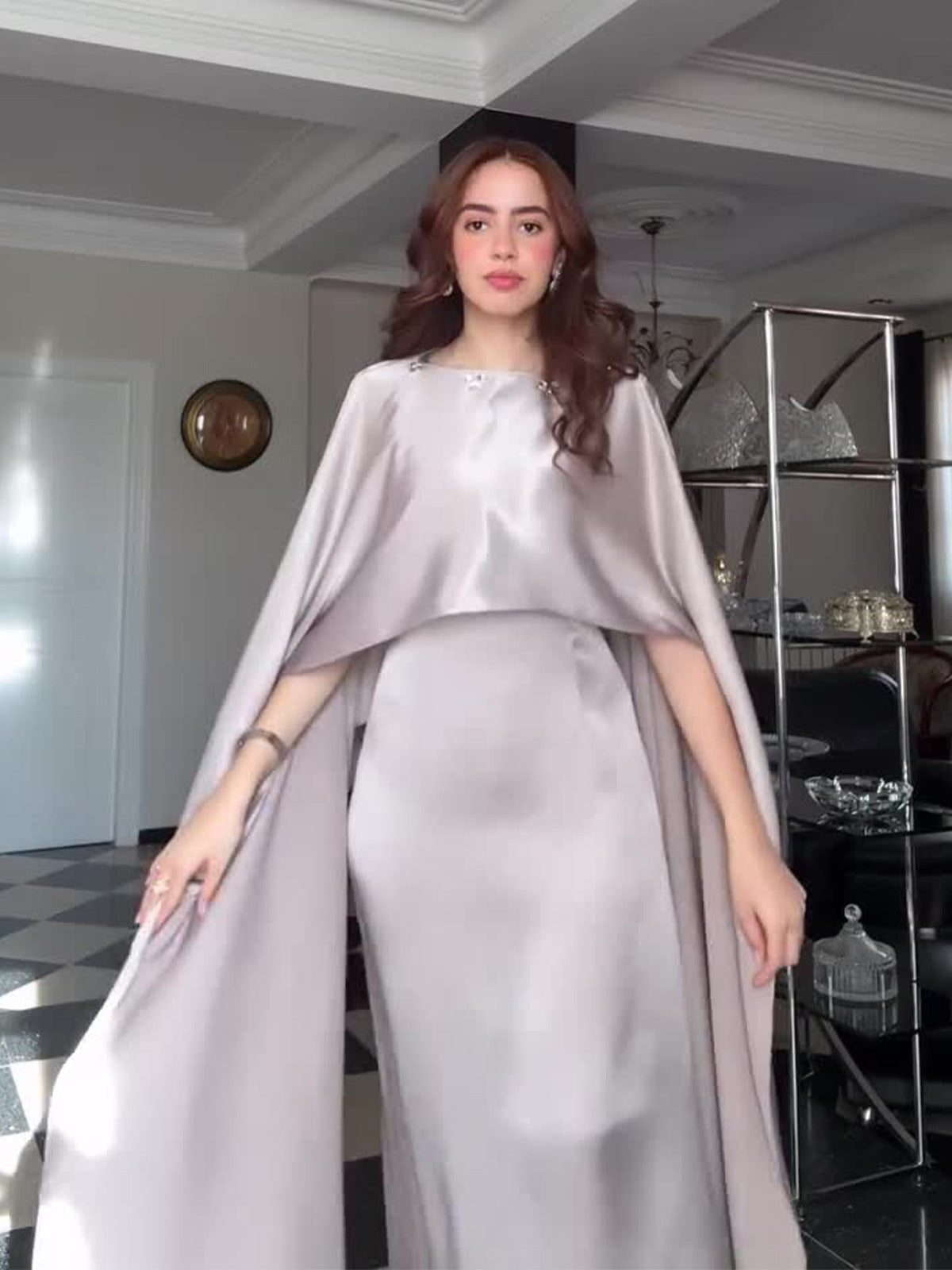 2025 Luxury Elegant Noble Sleeveless Silk Silk Silk Silky Dress Dress Dress Woman