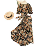 Wind Two Sets Set New Female Short Strap With Chiffon Sexy Female Fishtail Half Skirt DJPT